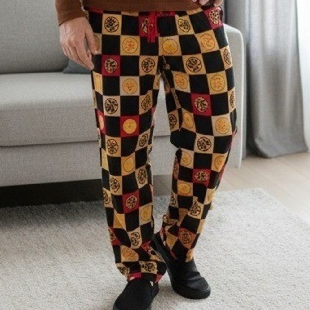 Dragon Ball Z Sleep Pants Mens XL Black Gold Red‎ Checkered Lounge Pants NEW